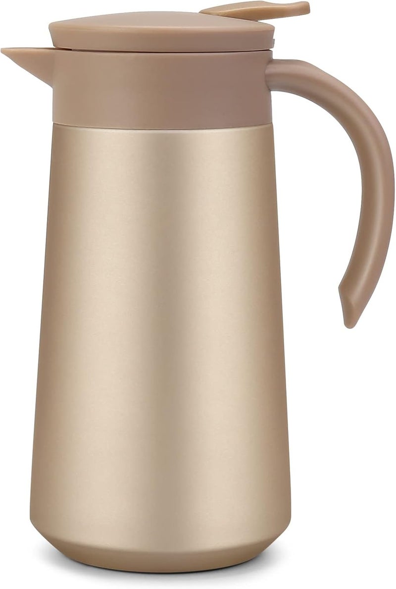 GearRoot 28oz Coffee Carafe Airpot Insulated Coffee Urn Stainless Steel Vacuum Thermal Pot Flask for Coffee, Hot Water, Tea, Hot Beverage - Image 1